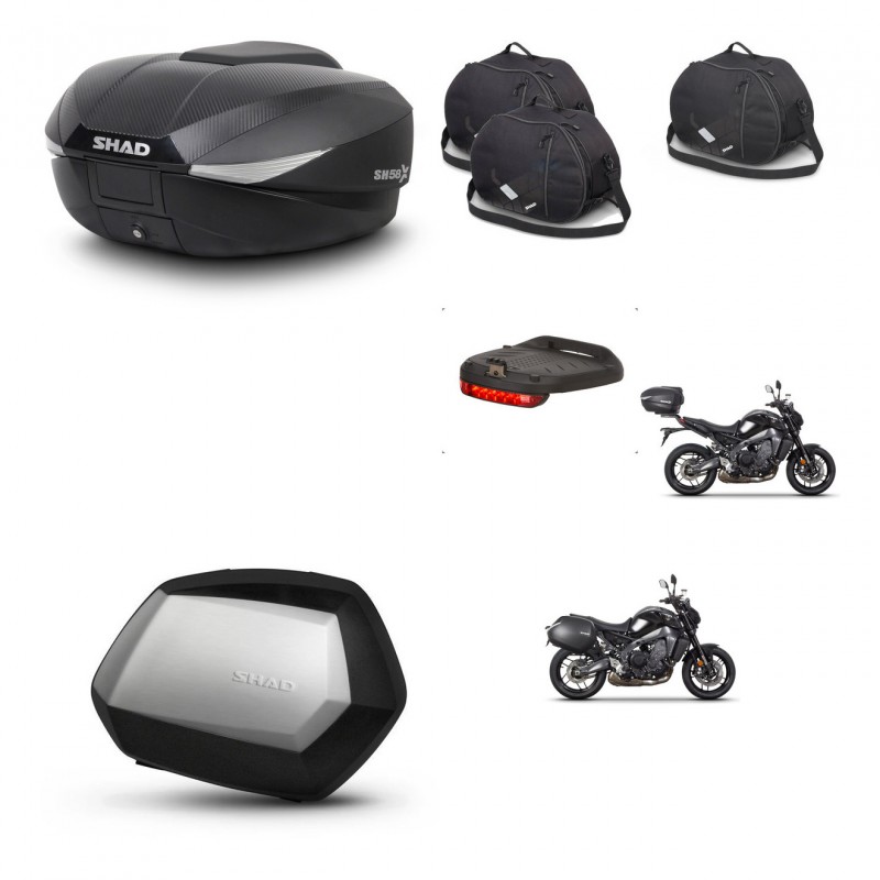 SHAD SH35 PREMIUM suitcases + mounting bracket SH58 trunk accessories KIT-465184
