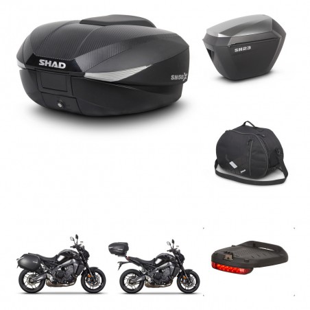 SHAD SH23 alu suitcases + mounting bracket SH58 trunk accessories KIT-465185