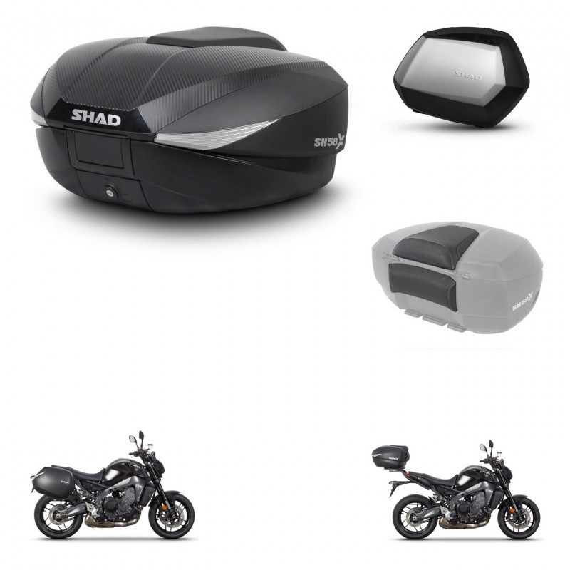 SHAD Maletas SH35 PREMIUM + soporte montaje baul SH58 accesorios KIT-465189