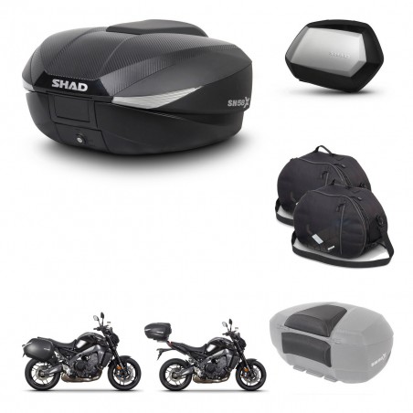 SHAD Maletas SH35 PREMIUM + soporte montaje baul SH58 accesorios KIT-465190