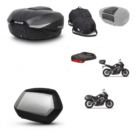 SHAD SH35 PREMIUM suitcases + mounting bracket SH58 trunk accessories KIT-465196