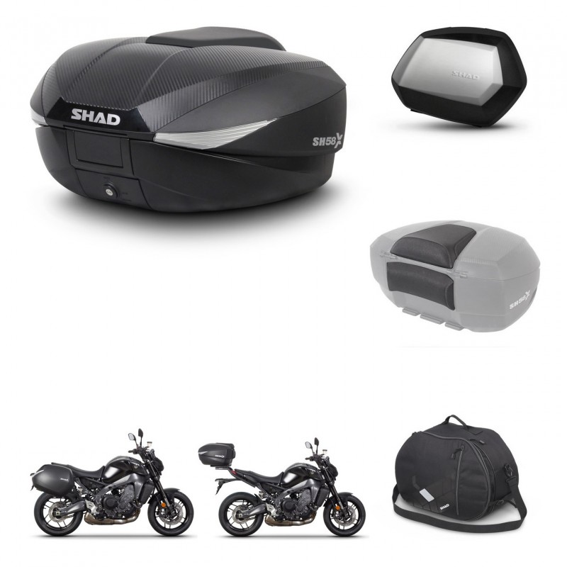 SHAD SH35 PREMIUM suitcases + mounting bracket SH58 trunk accessories KIT-465201
