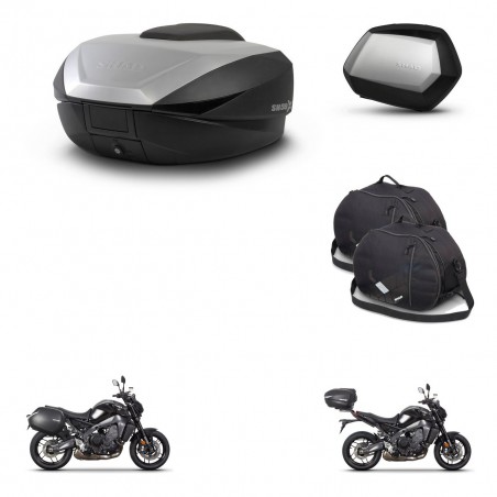 SHAD Maletas SH35 PREMIUM + soporte montaje baul SH59 accesorios 59L KIT-465262