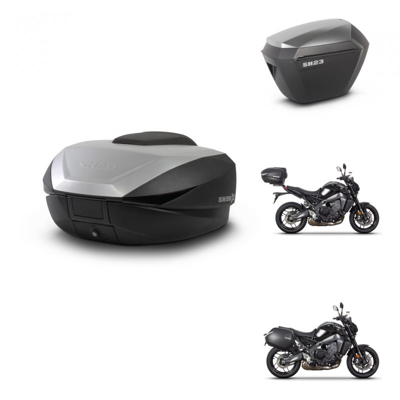 SHAD Maletas sh23 alu + soporte montaje baul SH59 59L KIT-465263