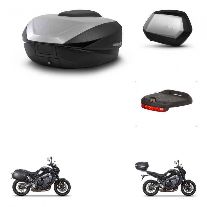 SHAD SH35 PREMIUM suitcases + mounting bracket SH59 trunk accessories 59L KIT-465267