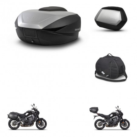 SHAD Maletas SH35 PREMIUM + soporte montaje baul SH59 accesorios 59L KIT-465273