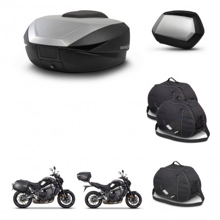 SHAD Maletas SH35 PREMIUM + soporte montaje baul SH59 accesorios 59L KIT-465274