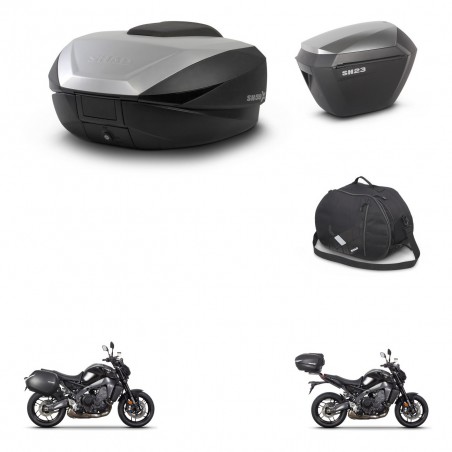SHAD Maletas sh23 alu + soporte montaje baul SH59 accesorios 59L KIT-465275