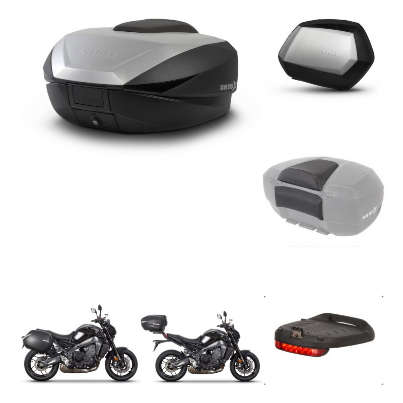 SHAD SH35 PREMIUM suitcases + mounting bracket SH59 trunk accessories 59L KIT-465291