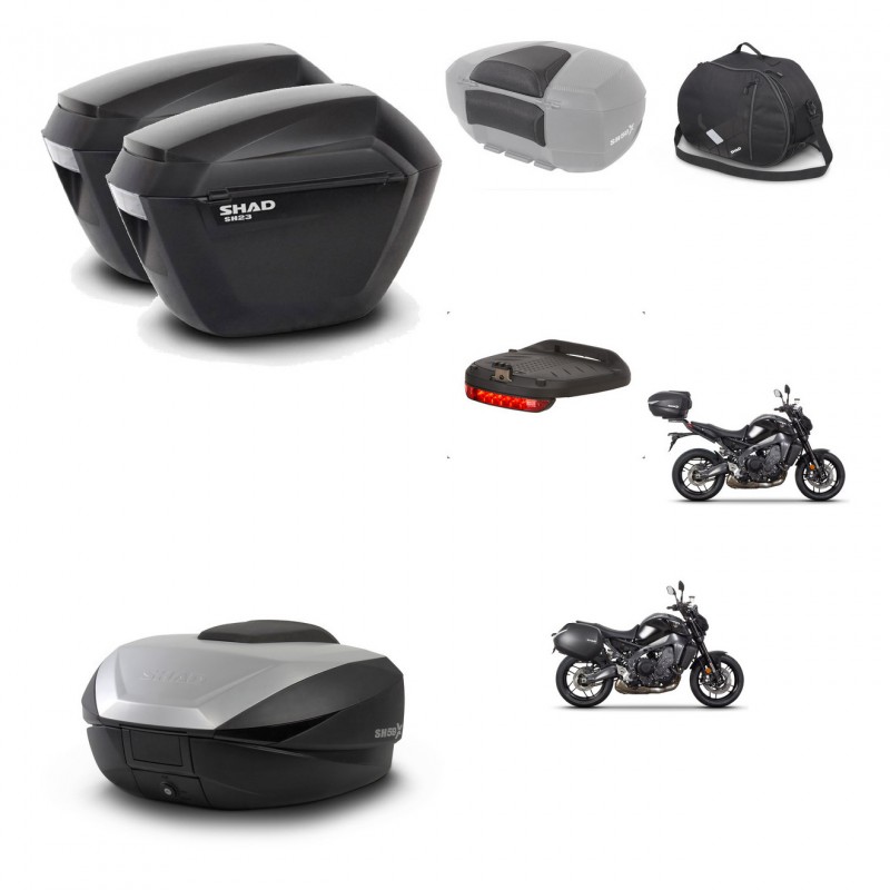 SHAD SH59 trunk + mounting bracket sh23 suitcases accessories 59L KIT-465302
