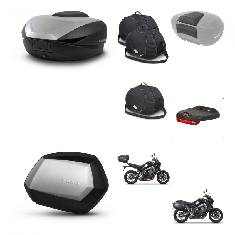 SHAD SH35 PREMIUM suitcases + mounting bracket SH59 trunk accessories 59L KIT-465304