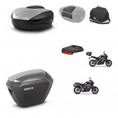 SHAD SH23 alu suitcases + mounting bracket SH59 trunk accessories 59L KIT-465305