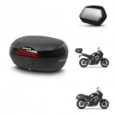 SHAD SH35 PREMIUM suitcases + mounting bracket SH46 trunk 45 L KIT-465357