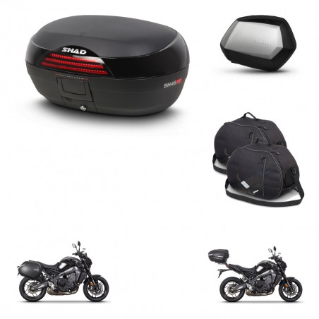 SHAD Maletas SH35 PREMIUM + soporte montaje baul SH46 accesorios 45 L KIT-465358
