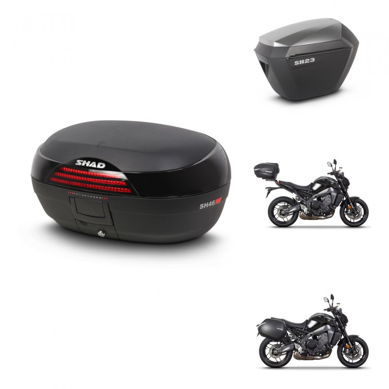 SHAD Maletas sh23 alu + soporte montaje baul SH46 45 L KIT-465359