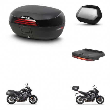 SHAD Maletas SH35 PREMIUM + soporte montaje baul SH46 accesorios 45 L KIT-465363