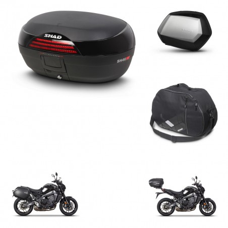 SHAD Maletas SH35 PREMIUM + soporte montaje baul SH46 accesorios 45 L KIT-465369