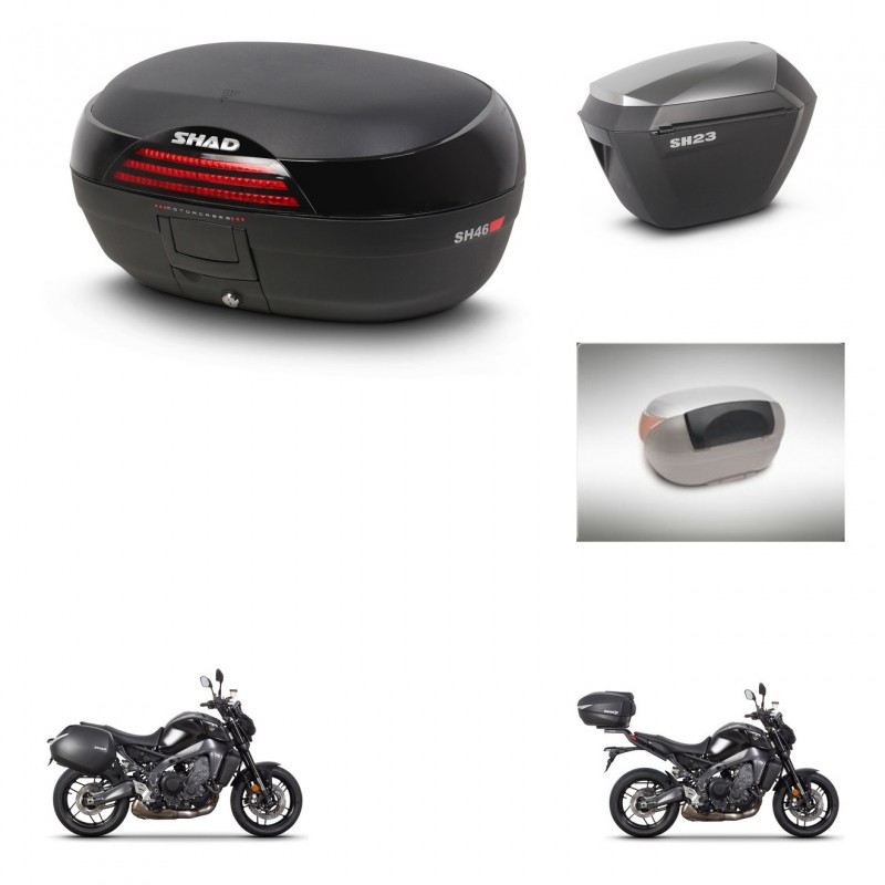 SHAD Maletas sh23 alu + soporte montaje baul SH46 accesorios 45 L KIT-465383