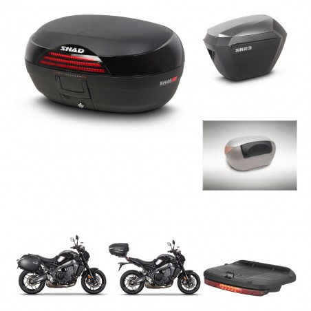 SHAD Maletas sh23 alu + soporte montaje baul SH46 accesorios 45 L KIT-465389