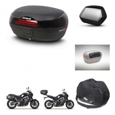 SHAD Maletas SH35 PREMIUM + soporte montaje baul SH46 accesorios 45 L KIT-465393