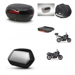 SHAD Maletas SH35 PREMIUM + soporte montaje baul SH46 accesorios 45 L KIT-465399
