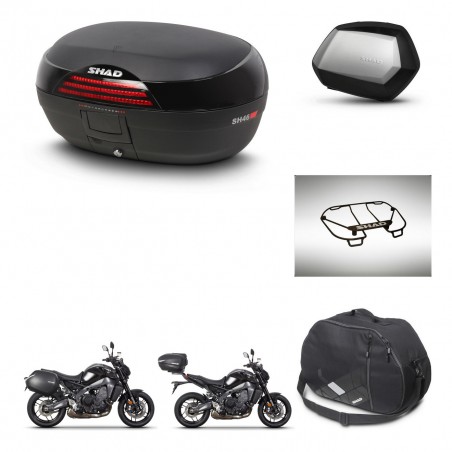 SHAD Maletas SH35 PREMIUM + soporte montaje baul SH46 accesorios 45 L KIT-465417