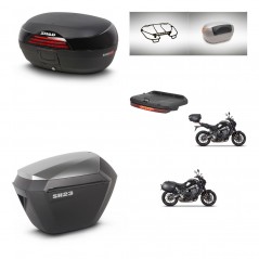 SHAD Maletas sh23 alu + soporte montaje baul SH46 accesorios 45 L KIT-465437