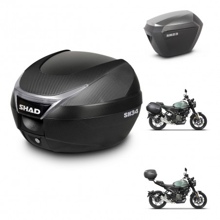 SHAD Maletas sh23 alu + soporte montaje baul SH34 KIT-465547