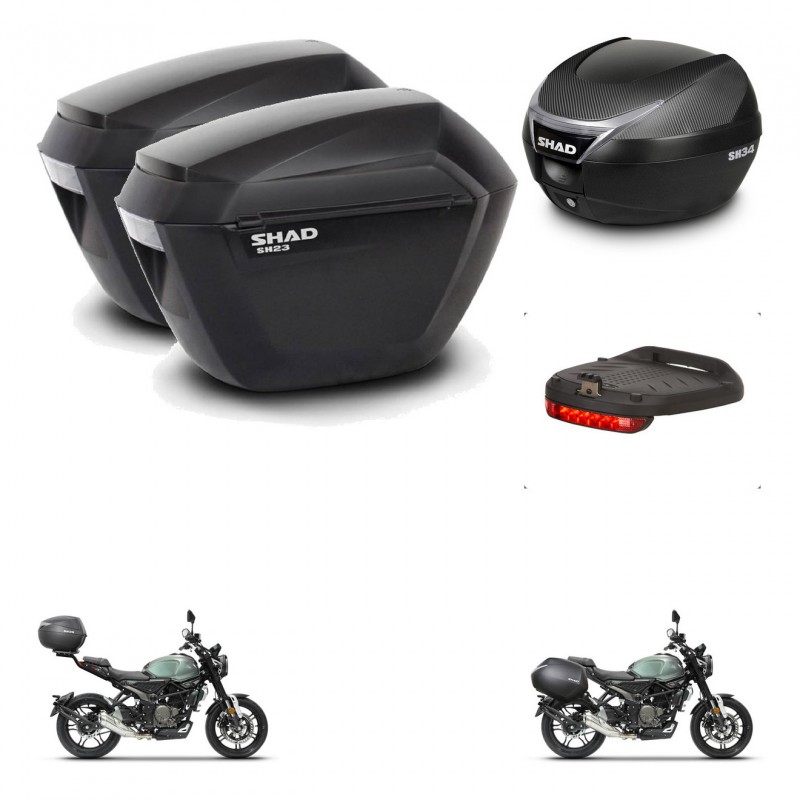 SHAD Trunk SH34 + mounting bracket suitcases sh23 accessories KIT-465548