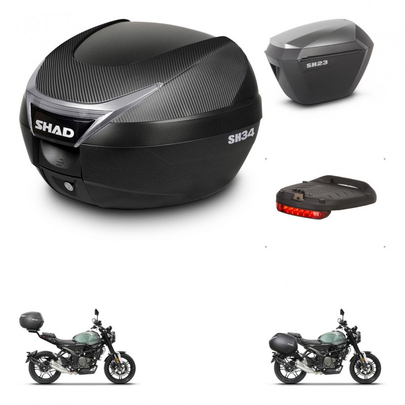 SHAD Maletas sh23 alu + soporte montaje baul SH34 accesorios KIT-465549