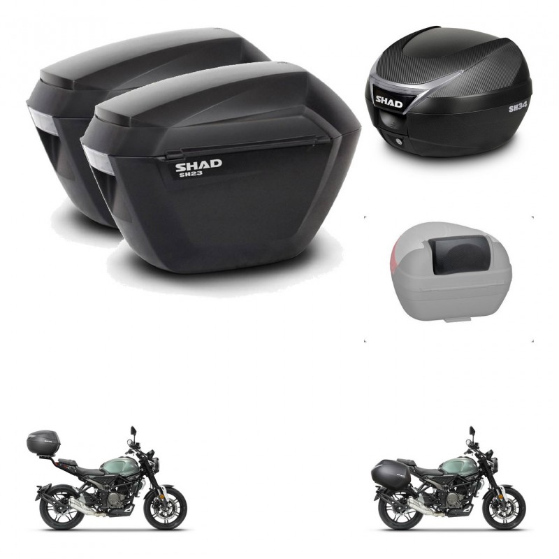 SHAD Baul SH34 + soporte montaje maletas sh23 accesorios KIT-465550