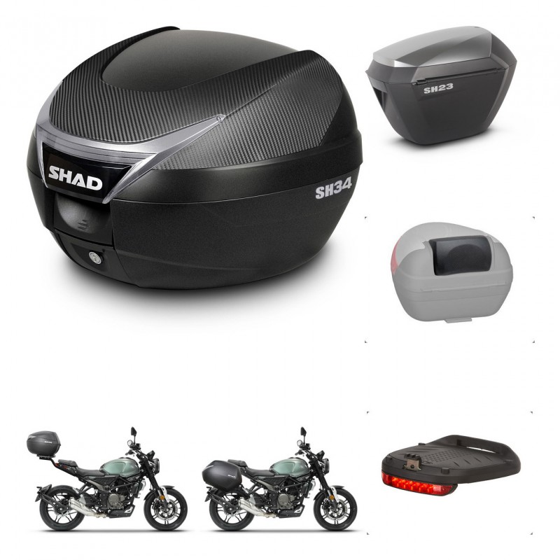 SHAD Maletas sh23 alu + soporte montaje baul SH34 accesorios KIT-465553