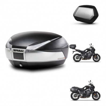SHAD Maletas SH35 PREMIUM + soporte montaje baul SH48 TITANIUM KIT-465565