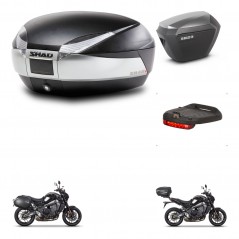 SHAD Maletas sh23 alu + soporte montaje baul SH48 accesorios TITANIUM PREMIUM KIT-465573