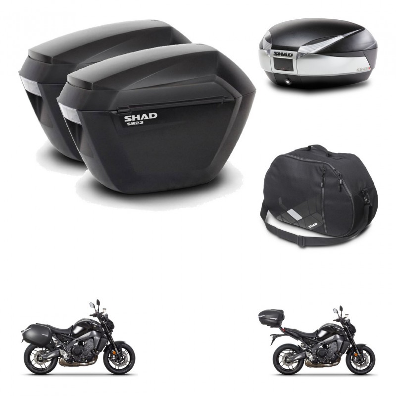 SHAD SH48 trunk + mounting bracket sh23 suitcases accessories TITANIUM PREMIUM KIT-465576