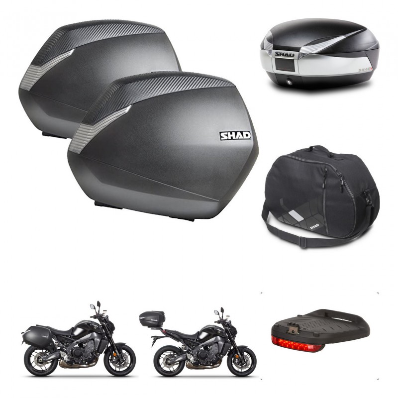 SHAD Baul SH48 + soporte montaje maletas SH36 accesorios TITANIUM PREMIUM KIT-465580