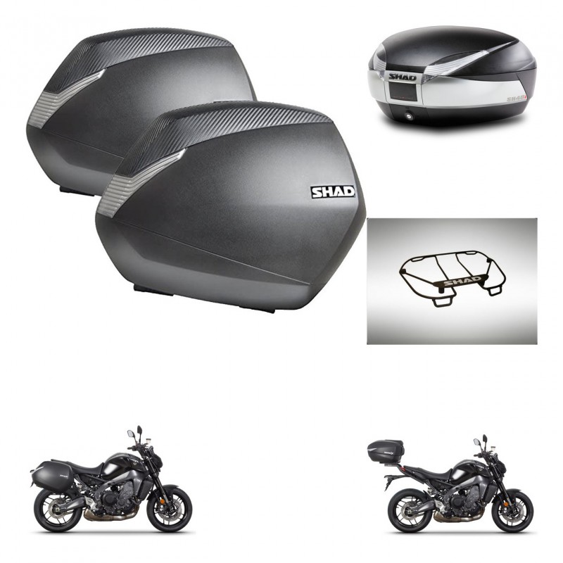 SHAD Baul SH48 + soporte montaje maletas SH36 accesorios TITANIUM PREMIUM KIT-465586