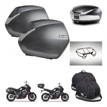 SHAD Baul SH48 + soporte montaje maletas SH36 accesorios TITANIUM PREMIUM KIT-465587