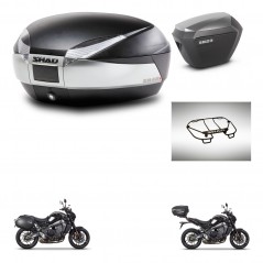 SHAD Maletas sh23 alu + soporte montaje baul SH48 accesorios TITANIUM PREMIUM KIT-465591