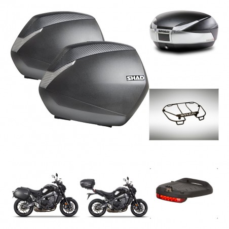 SHAD SH48 trunk + mounting bracket SH36 suitcases accessories TITANIUM PREMIUM KIT-465592