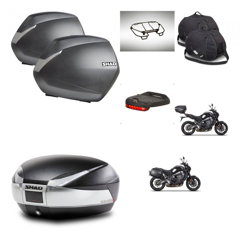 SHAD SH48 trunk + mounting bracket SH36 suitcases accessories TITANIUM PREMIUM KIT-465593