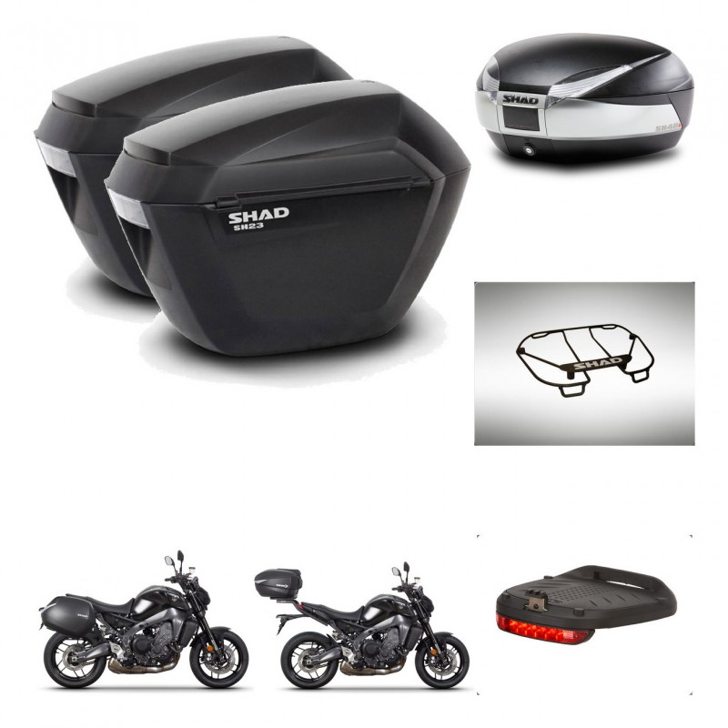 SHAD SH48 trunk + mounting bracket sh23 suitcases accessories TITANIUM PREMIUM KIT-465594