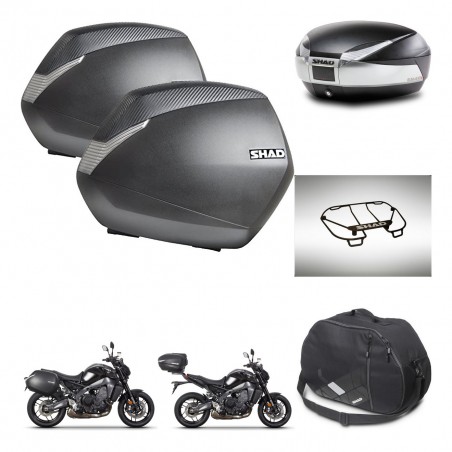 SHAD SH48 trunk + mounting bracket SH36 suitcases accessories TITANIUM PREMIUM KIT-465598