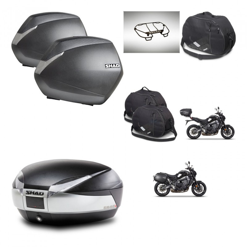 SHAD SH48 trunk + mounting bracket SH36 suitcases accessories TITANIUM PREMIUM KIT-465599