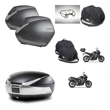 SHAD Baul SH48 + soporte montaje maletas SH36 accesorios TITANIUM PREMIUM KIT-465599