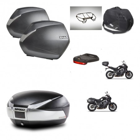 SHAD Baul SH48 + soporte montaje maletas SH36 accesorios TITANIUM PREMIUM KIT-465604