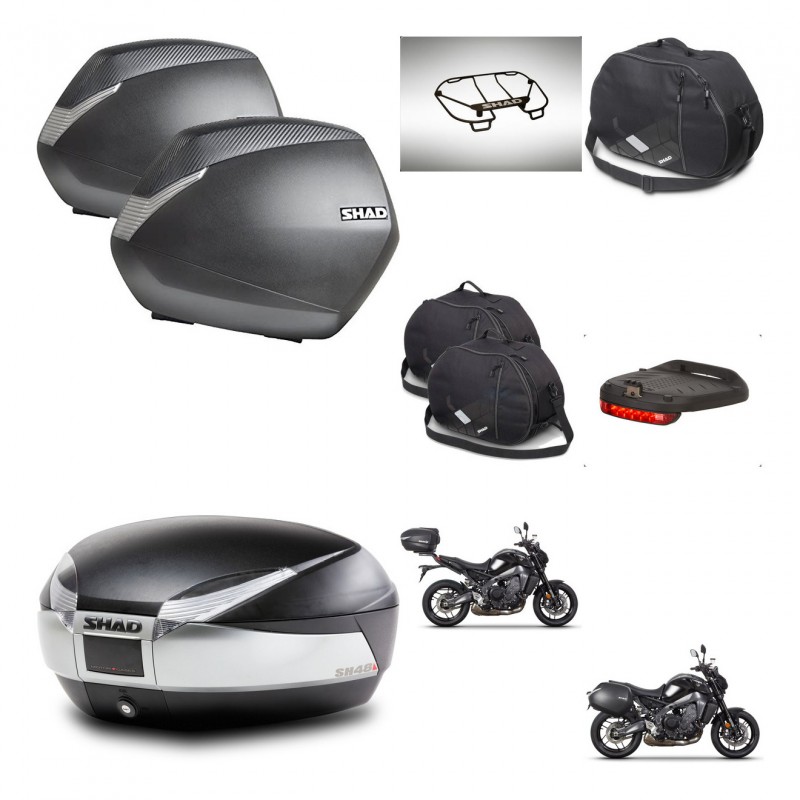 SHAD Baul SH48 + soporte montaje maletas SH36 accesorios TITANIUM PREMIUM KIT-465605