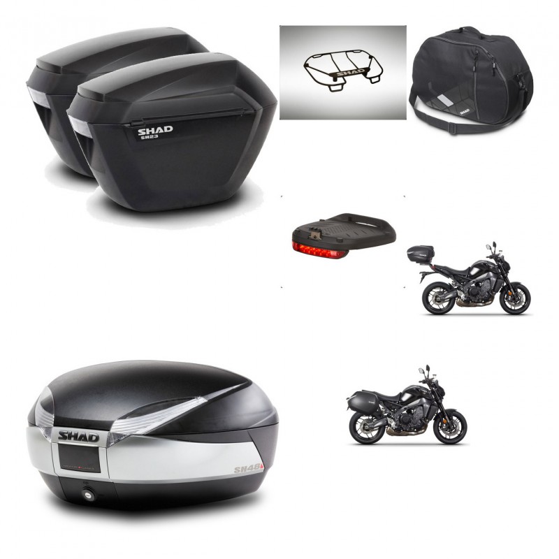 SHAD SH48 trunk + mounting bracket sh23 suitcases accessories TITANIUM PREMIUM KIT-465606