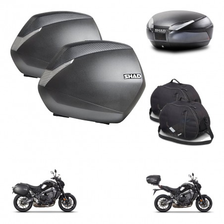 SHAD Baul SH48 + soporte montaje maletas SH36 accesorios DARK GREY PREMIUM KIT-465659