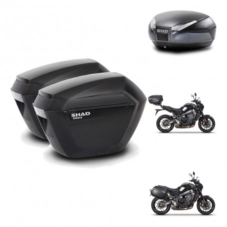 SHAD Baul SH48 + soporte montaje maletas sh23 DARK GREY PREMIUM KIT-465660